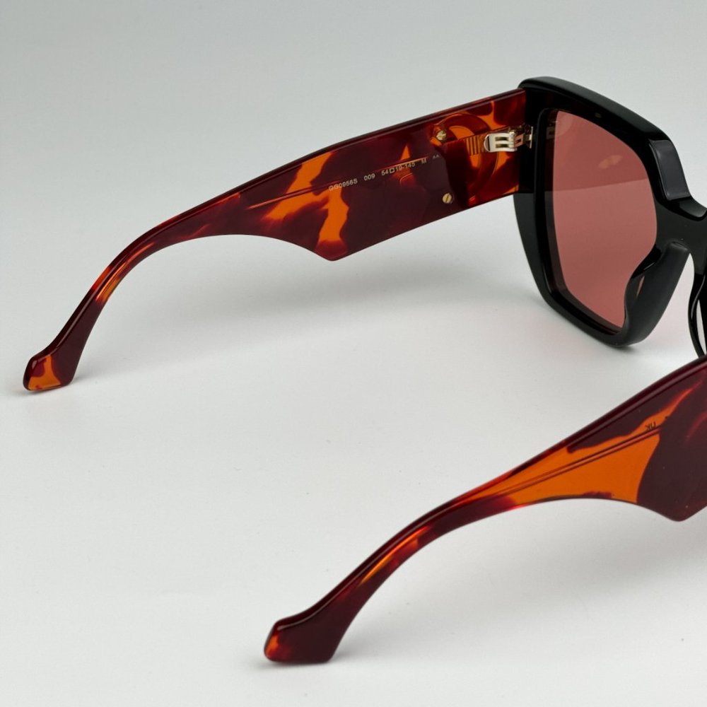 Gucci GG0956S 009 BRAND NEW Sunglasses Black Havana Orange Cat Eye Unisex - Picture 10 of 11